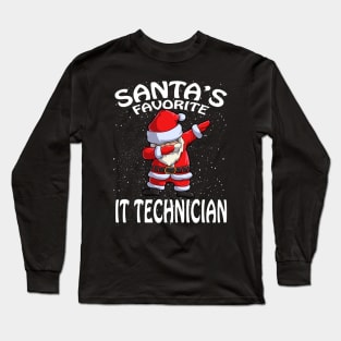 Santas Favorite It Technician Christmas Long Sleeve T-Shirt